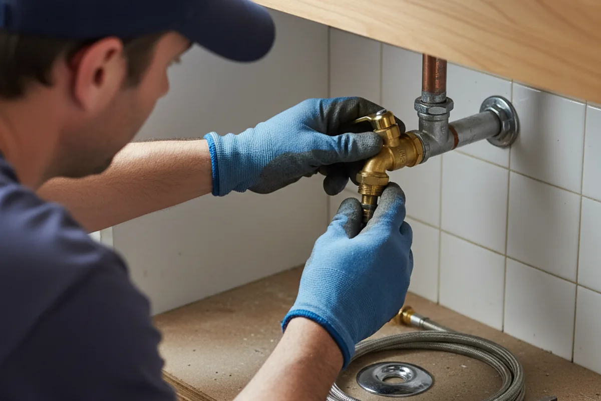 Shutoff valve and fitting work during Burst Pipe Repair in Redondo Beach